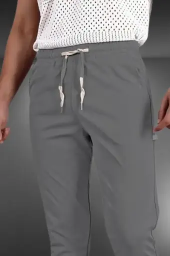 Men Solid Grey Track Pants